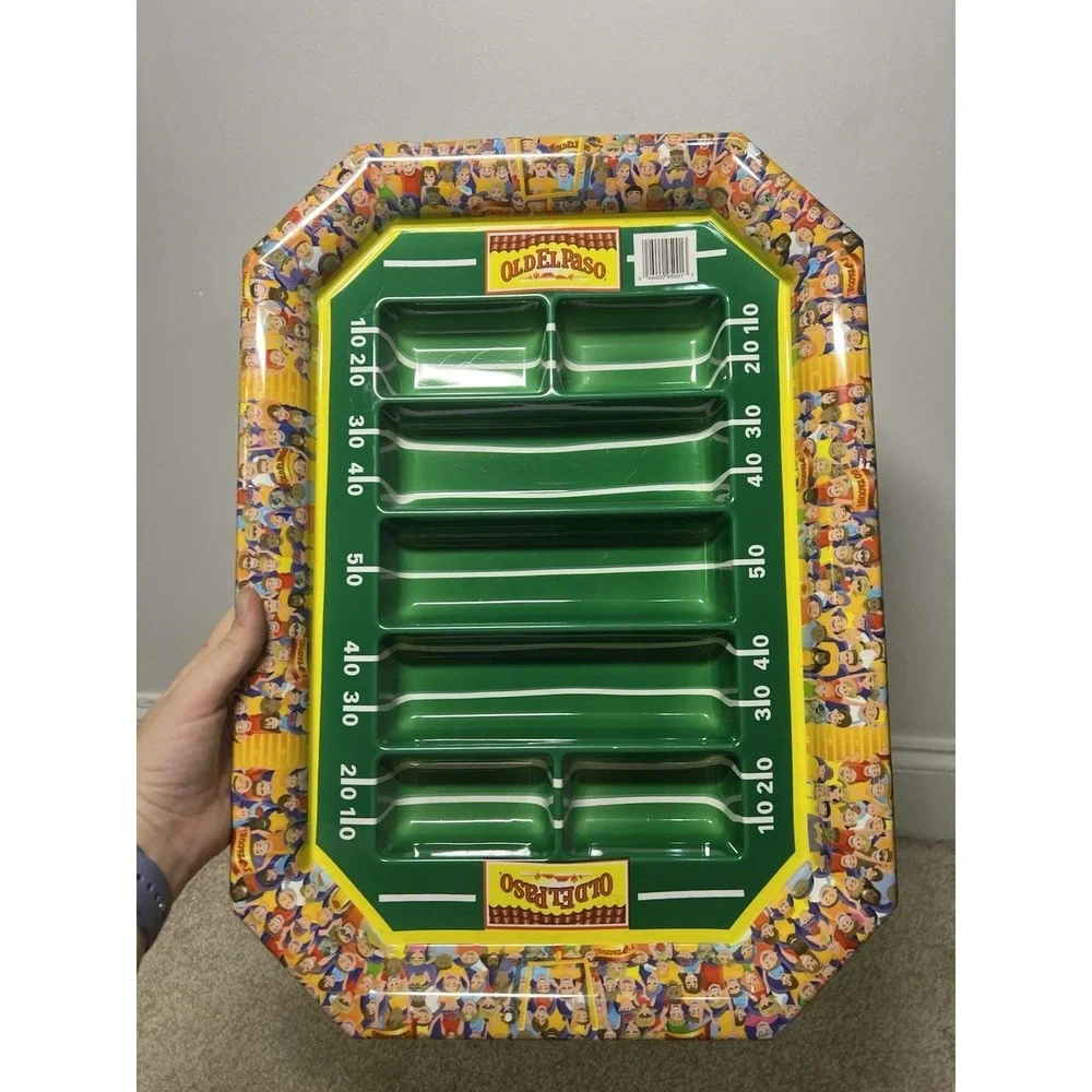 Vintage 90s Old El Paso Football Stadium Tailgating Taco Salsa Snack Holder EUC